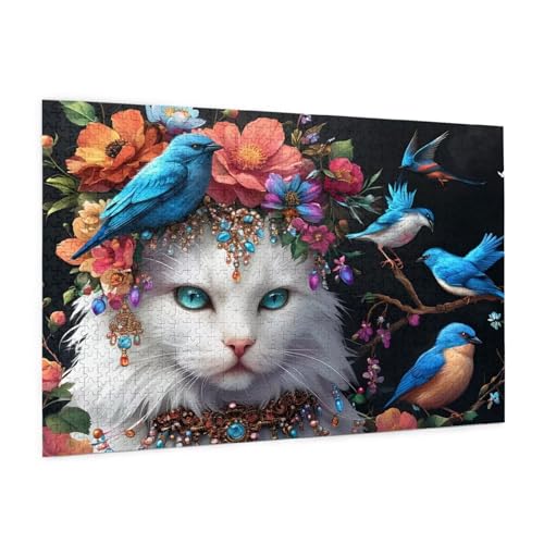 Katze Puzzle 6000 Teile Erwachsene Puzzle Tier Design für Erwachsene und Beginner, HD Farbe HolzPuzzle mit Geschenkbox Verpackung for Zimmer Deko Wohnzimmer, Geschenke für Frauen 100x180cm -z229 von Guofuos