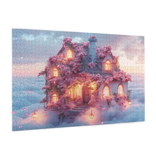 Landschaft Puzzle 1000 Teile Erwachsene Puzzle Traum Design für Erwachsene und Beginner, HD Farbe HolzPuzzle mit Geschenkbox Verpackung for Zimmer Deko Wohnzimmer, Geschenke für Frauen 50x75cm -z77 von Guofuos