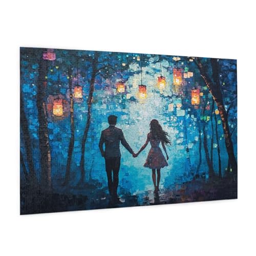 Landschaft Puzzle 1000 Teile Erwachsene Puzzle Wald Design für Erwachsene und Beginner, HD Farbe HolzPuzzle mit Geschenkbox Verpackung for Zimmer Deko Wohnzimmer, Geschenke für Frauen 50x75cm -z889 von Guofuos