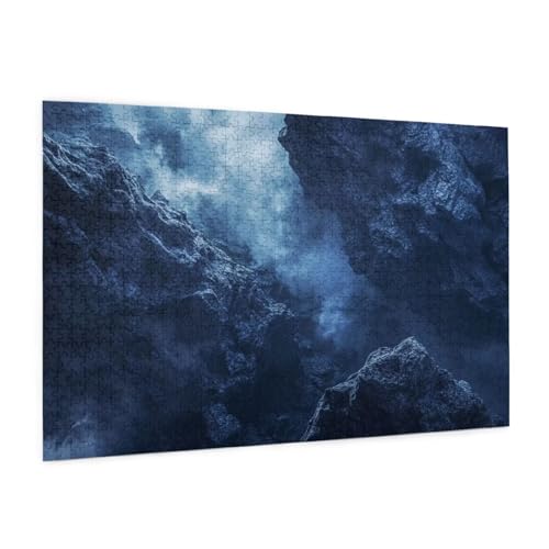 Landschaft Puzzle 1500 Teile Erwachsene Puzzle Gebirge Design für Erwachsene und Beginner, HD Farbe HolzPuzzle mit Geschenkbox Verpackung for Zimmer Deko Wohnzimmer, Geschenke für Frauen 57x87cm -z873 von Guofuos
