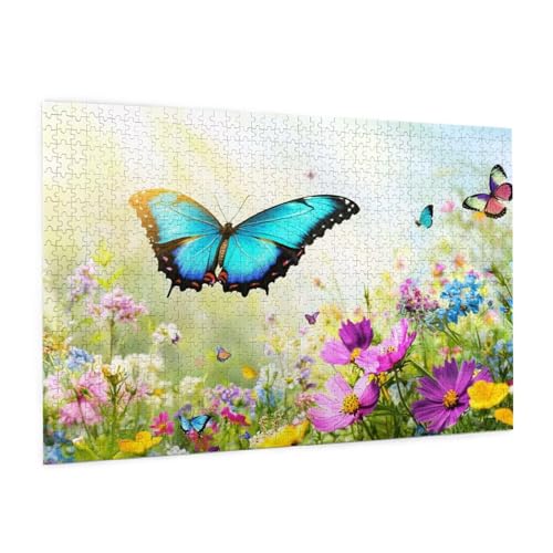 Landschaft Puzzle 1500 Teile Erwachsene Puzzle Schmetterling Design für Erwachsene und Beginner,HD Farbe HolzPuzzle mit Geschenkbox Verpackung,Zimmer Deko Wohnzimmer,Geschenke für Frauen 57x87cm -z815 von Guofuos