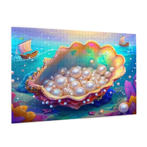 Landschaft Puzzle 1500 Teile Erwachsene Puzzle Strand Design für Erwachsene und Beginner, HD Farbe HolzPuzzle mit Geschenkbox Verpackung for Zimmer Deko Wohnzimmer, Geschenke für Frauen 57x87cm -z806 von Guofuos