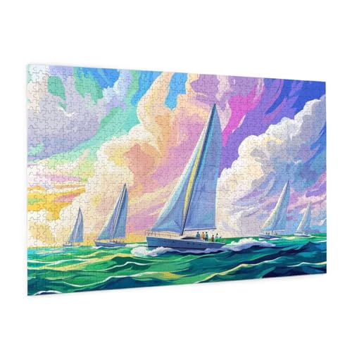 Landschaft Puzzle 2000 Teile Erwachsene Puzzle Abstrakt Design für Erwachsene und Beginner, HD Farbe HolzPuzzle mit Geschenkbox Verpackung, Zimmer Deko Wohnzimmer, Geschenke für Frauen 70x100cm -z784 von Guofuos