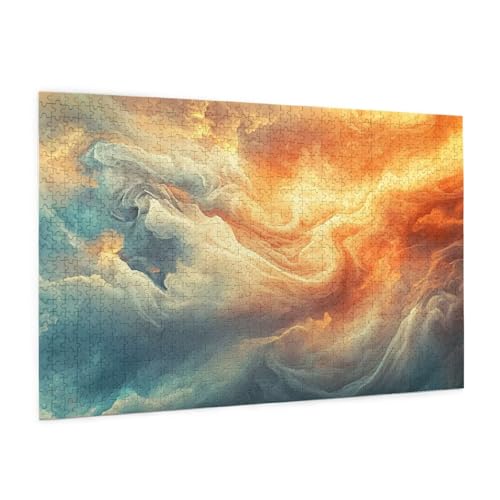 Landschaft Puzzle 2000 Teile Erwachsene Puzzle Abstrakt Design für Erwachsene und Beginner, HD Farbe HolzPuzzle mit Geschenkbox Verpackung, Zimmer Deko Wohnzimmer, Geschenke für Frauen 70x100cm -z786 von Guofuos