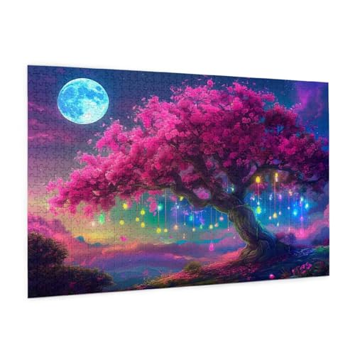Landschaft Puzzle 2000 Teile Erwachsene Puzzle Baum Design für Erwachsene und Beginner, HD Farbe HolzPuzzle mit Geschenkbox Verpackung for Zimmer Deko Wohnzimmer, Geschenke für Frauen 70x100cm -z888 von Guofuos