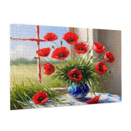 Landschaft Puzzle 2000 Teile Erwachsene Puzzle Blume Design für Erwachsene und Beginner, HD Farbe HolzPuzzle mit Geschenkbox Verpackung for Zimmer Deko Wohnzimmer, Geschenke für Frauen 70x100cm -z819 von Guofuos