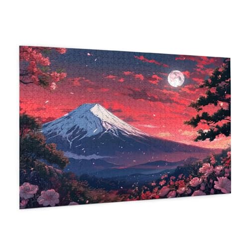 Landschaft Puzzle 2000 Teile Erwachsene Puzzle Japan Design für Erwachsene und Beginner, HD Farbe HolzPuzzle mit Geschenkbox Verpackung for Zimmer Deko Wohnzimmer, Geschenke für Frauen 70x100cm -z79 von Guofuos