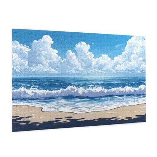 Landschaft Puzzle 2000 Teile Erwachsene Puzzle Strand Design für Erwachsene und Beginner, HD Farbe HolzPuzzle mit Geschenkbox Verpackung for Zimmer Deko Wohnzimmer, Geschenke für Frauen 70x100cm -z60 Landschaft Puzzle 2000 Teile Erwachsene Puzzle Strand Design für Erwachsene und Beginner, HD Farbe HolzPuzzle mit Geschenkbox Verpackung for Zimmer Deko Wohnzimmer, Geschenke für Frauen 70x100cm -z60 von Guofuos