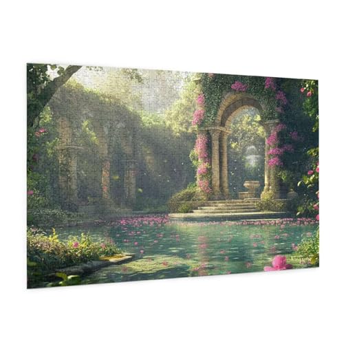 Landschaft Puzzle 4000 Teile Erwachsene Puzzle See Design für Erwachsene und Beginner, HD Farbe HolzPuzzle mit Geschenkbox Verpackung for Zimmer Deko Wohnzimmer, Geschenke für Frauen 87x140cm -z812 von Guofuos