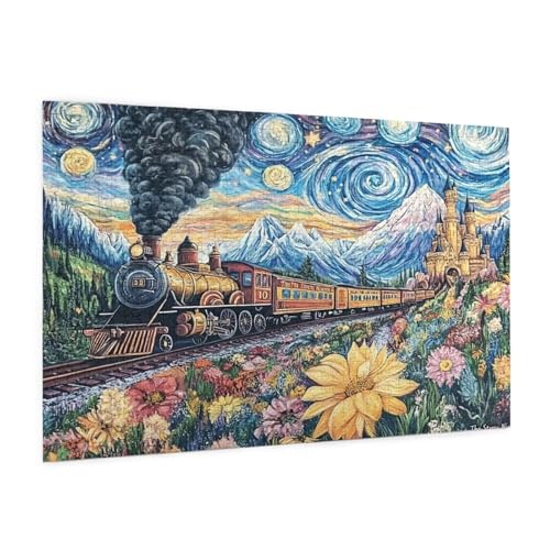 Landschaft Puzzle 6000 Teile Erwachsene Puzzle Abstrakt Design für Erwachsene und Beginner, HD Farbe HolzPuzzle mit Geschenkbox Verpackung, Zimmer Deko Wohnzimmer, Geschenke für Frauen 100x180cm -z57 von Guofuos