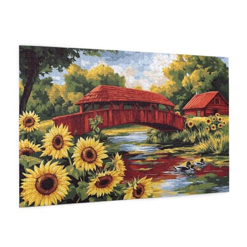Landschaft Puzzle 6000 Teile Erwachsene Puzzle Blume Design für Erwachsene und Beginner, HD Farbe HolzPuzzle mit Geschenkbox Verpackung for Zimmer Deko Wohnzimmer, Geschenke für Frauen 100x180cm -z69 von Guofuos