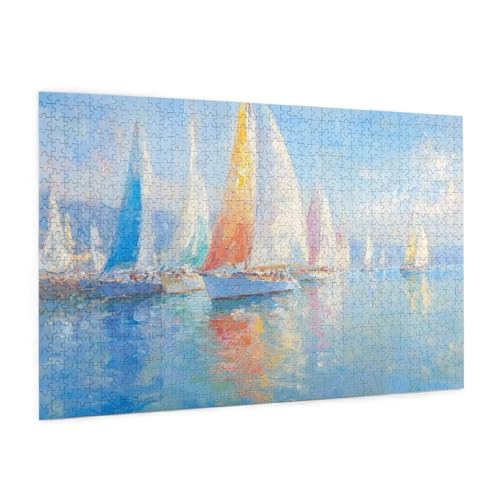 Landschaft Puzzle 6000 Teile Erwachsene Puzzle Boot Design für Erwachsene und Beginner, HD Farbe HolzPuzzle mit Geschenkbox Verpackung for Zimmer Deko Wohnzimmer, Geschenke für Frauen 100x180cm -z788 von Guofuos