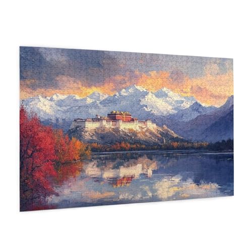 Landschaft Puzzle 6000 Teile Erwachsene Puzzle Gebirge Design für Erwachsene Beginner, HD Farbe HolzPuzzle mit Geschenkbox Verpackung for Zimmer Deko Wohnzimmer, Geschenke für Frauen 100x180cm -z84 von Guofuos