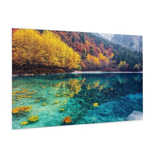 Landschaft Puzzle 6000 Teile Erwachsene Puzzle Gebirge Design für Erwachsene und Beginner, HD Farbe HolzPuzzle mit Geschenkbox Verpackung, Zimmer Deko Wohnzimmer, Geschenke für Frauen 100x180cm -z874 von Guofuos