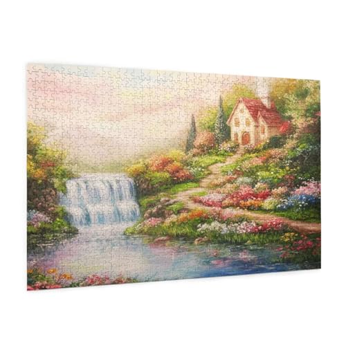 Landschaft Puzzle 6000 Teile Erwachsene Puzzle Herrenhaus Design für Erwachsene und Beginner,HD Farbe HolzPuzzle mit Geschenkbox Verpackung,Zimmer Deko Wohnzimmer,Geschenke für Frauen 100x180cm -z907 von Guofuos