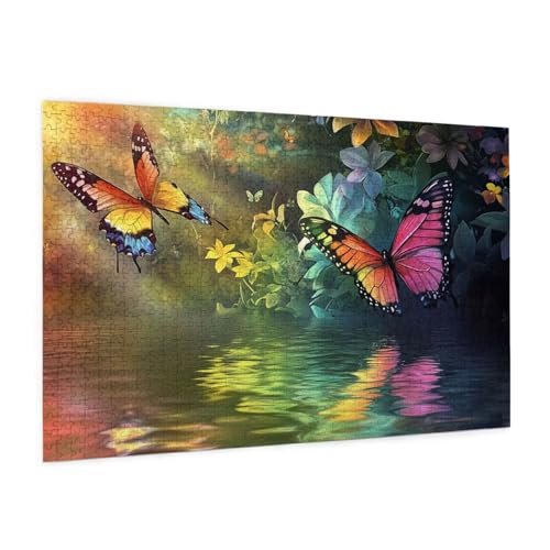 Landschaft Puzzle 6000 Teile Erwachsene Puzzle Schmetterling Design für Erwachsene und Beginner,Farbe HolzPuzzle mit Geschenkbox Verpackung,Zimmer Deko Wohnzimmer,Geschenke für Frauen 100x180cm -z816 von Guofuos