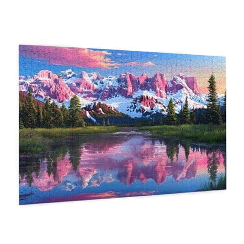 Landschaft Puzzle 6000 Teile Erwachsene Puzzle See Design für Erwachsene und Beginner, HD Farbe HolzPuzzle mit Geschenkbox Verpackung for Zimmer Deko Wohnzimmer, Geschenke für Frauen 100x180cm -z65 von Guofuos