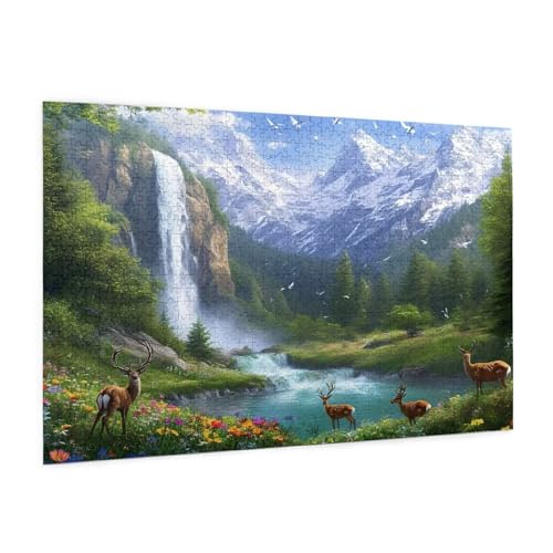 Landschaft Puzzle 6000 Teile Erwachsene Puzzle See Design für Erwachsene und Beginner, HD Farbe HolzPuzzle mit Geschenkbox Verpackung for Zimmer Deko Wohnzimmer, Geschenke für Frauen 100x180cm -z66 von Guofuos