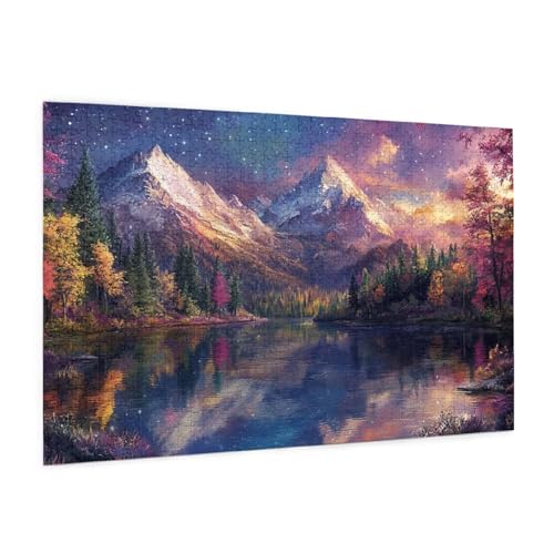 Landschaft Puzzle 6000 Teile Erwachsene Puzzle See Design für Erwachsene und Beginner, HD Farbe HolzPuzzle mit Geschenkbox Verpackung for Zimmer Deko Wohnzimmer, Geschenke für Frauen 100x180cm -z813 von Guofuos
