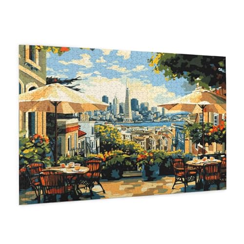 Landschaft Puzzle 6000 Teile Erwachsene Puzzle Stadt Design für Erwachsene und Beginner, HD Farbe HolzPuzzle mit Geschenkbox Verpackung for Zimmer Deko Wohnzimmer, Geschenke für Frauen 100x180cm -z767 von Guofuos