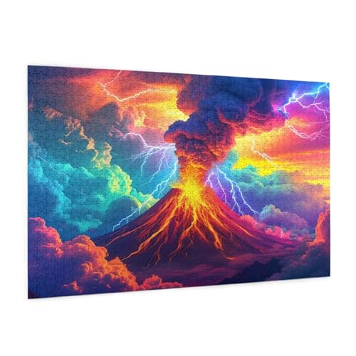 Landschaft Puzzle 6000 Teile Erwachsene Puzzle Vulkan Design für Erwachsene Beginner, HD Farbe HolzPuzzle mit Geschenkbox Verpackung for Zimmer Deko Wohnzimmer, Geschenke für Frauen 100x180cm -z828 Landschaft Puzzle 6000 Teile Erwachsene Puzzle Vulkan Design für Erwachsene Beginner, HD Farbe HolzPuzzle mit Geschenkbox Verpackung for Zimmer Deko Wohnzimmer, Geschenke für Frauen 100x180cm -z828 von Guofuos