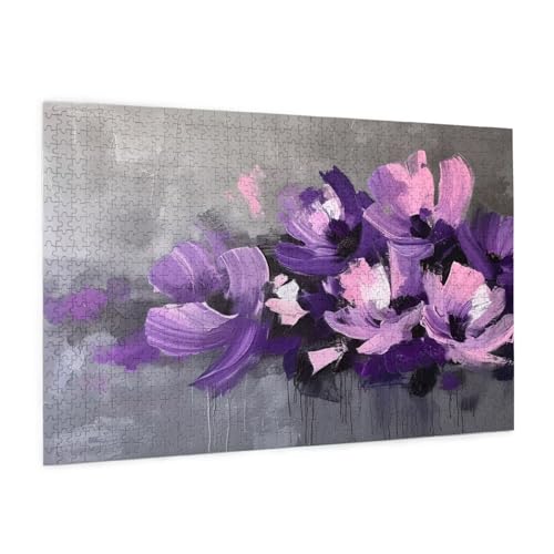Lila Puzzle 1000 Teile Erwachsene Puzzle Blume Design für Erwachsene und Beginner, HD Farbe HolzPuzzle mit Geschenkbox Verpackung for Zimmer Deko Wohnzimmer, Geschenke für Frauen 50x75cm -z1906 Lila Puzzle 1000 Teile Erwachsene Puzzle Blume Design für Erwachsene und Beginner, HD Farbe HolzPuzzle mit Geschenkbox Verpackung for Zimmer Deko Wohnzimmer, Geschenke für Frauen 50x75cm -z1906 von Guofuos