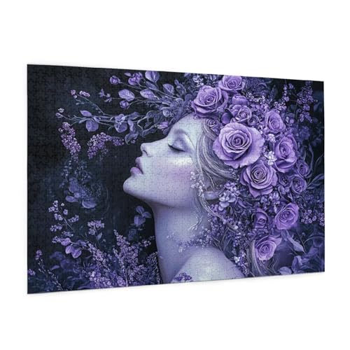 Lila Puzzle 1000 Teile Erwachsene Puzzle Frau Design für Erwachsene und Beginner, HD Farbe HolzPuzzle mit Geschenkbox Verpackung for Zimmer Deko Wohnzimmer, Geschenke für Frauen 50x75cm -z1910 Lila Puzzle 1000 Teile Erwachsene Puzzle Frau Design für Erwachsene und Beginner, HD Farbe HolzPuzzle mit Geschenkbox Verpackung for Zimmer Deko Wohnzimmer, Geschenke für Frauen 50x75cm -z1910 von Guofuos