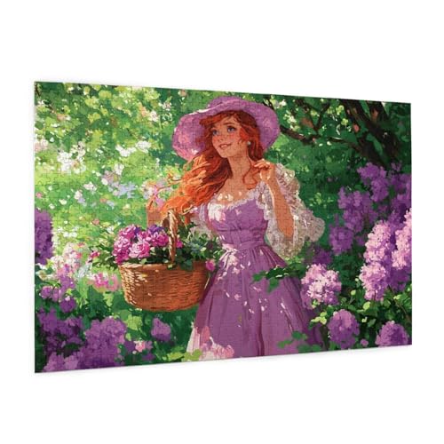 Lila Puzzle 1500 Teile Erwachsene Puzzle Frau Design für Erwachsene und Beginner, HD Farbe HolzPuzzle mit Geschenkbox Verpackung for Zimmer Deko Wohnzimmer, Geschenke für Frauen 57x87cm -z1909 Lila Puzzle 1500 Teile Erwachsene Puzzle Frau Design für Erwachsene und Beginner, HD Farbe HolzPuzzle mit Geschenkbox Verpackung for Zimmer Deko Wohnzimmer, Geschenke für Frauen 57x87cm -z1909 von Guofuos