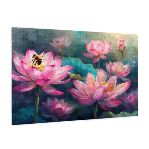 Lotus Puzzle 1000 Teile Erwachsene Puzzle Blume Design für Erwachsene und Beginner, HD Farbe HolzPuzzle mit Geschenkbox Verpackung for Zimmer Deko Wohnzimmer, Geschenke für Frauen 50x75cm -z980 Lotus Puzzle 1000 Teile Erwachsene Puzzle Blume Design für Erwachsene und Beginner, HD Farbe HolzPuzzle mit Geschenkbox Verpackung for Zimmer Deko Wohnzimmer, Geschenke für Frauen 50x75cm -z980 von Guofuos