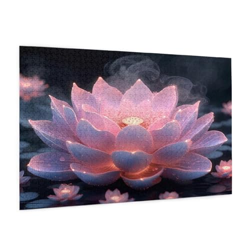 Lotus Puzzle 4000 Teile Erwachsene Puzzle Blume Design für Erwachsene und Beginner, HD Farbe HolzPuzzle mit Geschenkbox Verpackung for Zimmer Deko Wohnzimmer, Geschenke für Frauen 87x140cm -z979 von Guofuos
