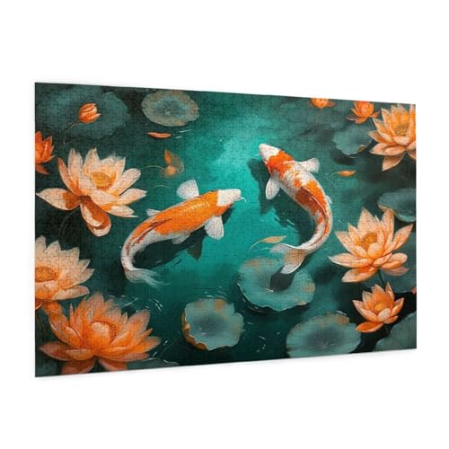 Lotus Puzzle 6000 Teile Erwachsene Puzzle Tier Design für Erwachsene und Beginner, HD Farbe HolzPuzzle mit Geschenkbox Verpackung for Zimmer Deko Wohnzimmer, Geschenke für Frauen 100x180cm -z972 von Guofuos
