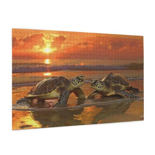 Meeresschildkröten Puzzle 1000 Teile Erwachsene Puzzle Sonnenuntergang Design für Erwachsene Beginner,Farbe HolzPuzzle Geschenkbox Verpackung,Zimmer Deko Wohnzimmer,Geschenke für Frauen 50x75cm -z109 Meeresschildkröten Puzzle 1000 Teile Erwachsene Puzzle Sonnenuntergang Design für Erwachsene Beginner,Farbe HolzPuzzle Geschenkbox Verpackung,Zimmer Deko Wohnzimmer,Geschenke für Frauen 50x75cm -z109 von Guofuos