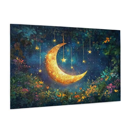 Mond Puzzle 1000 Teile Erwachsene Puzzle Landschaft Design für Erwachsene und Beginner, HD Farbe HolzPuzzle mit Geschenkbox Verpackung for Zimmer Deko Wohnzimmer, Geschenke für Frauen 50x75cm -z420 Mond Puzzle 1000 Teile Erwachsene Puzzle Landschaft Design für Erwachsene und Beginner, HD Farbe HolzPuzzle mit Geschenkbox Verpackung for Zimmer Deko Wohnzimmer, Geschenke für Frauen 50x75cm -z420 von Guofuos