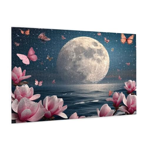Mond Puzzle 4000 Teile Erwachsene Puzzle Blume Design für Erwachsene und Beginner, HD Farbe HolzPuzzle mit Geschenkbox Verpackung for Zimmer Deko Wohnzimmer, Geschenke für Frauen 87x140cm -z1894 Mond Puzzle 4000 Teile Erwachsene Puzzle Blume Design für Erwachsene und Beginner, HD Farbe HolzPuzzle mit Geschenkbox Verpackung for Zimmer Deko Wohnzimmer, Geschenke für Frauen 87x140cm -z1894 von Guofuos