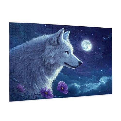 Mond Puzzle 6000 Teile Erwachsene Puzzle Hund Design für Erwachsene und Beginner, HD Farbe HolzPuzzle mit Geschenkbox Verpackung for Zimmer Deko Wohnzimmer, Geschenke für Frauen 100x180cm -z1891 von Guofuos