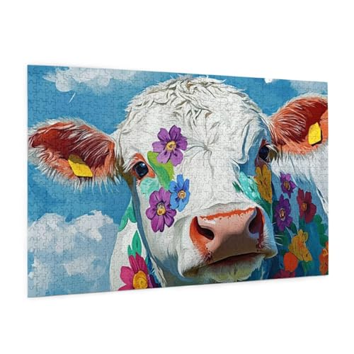 Ochse Puzzle 5000 Teile Erwachsene Puzzle Blume Design für Erwachsene und Beginner, HD Farbe HolzPuzzle mit Geschenkbox Verpackung for Zimmer Deko Wohnzimmer, Geschenke für Frauen 100x150cm -z1380 Ochse Puzzle 5000 Teile Erwachsene Puzzle Blume Design für Erwachsene und Beginner, HD Farbe HolzPuzzle mit Geschenkbox Verpackung for Zimmer Deko Wohnzimmer, Geschenke für Frauen 100x150cm -z1380 von Guofuos