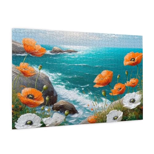 Ozean Puzzle 1000 Teile Erwachsene Puzzle Blume Design für Erwachsene und Beginner, HD Farbe HolzPuzzle mit Geschenkbox Verpackung for Zimmer Deko Wohnzimmer, Geschenke für Frauen 50x75cm -z106 Ozean Puzzle 1000 Teile Erwachsene Puzzle Blume Design für Erwachsene und Beginner, HD Farbe HolzPuzzle mit Geschenkbox Verpackung for Zimmer Deko Wohnzimmer, Geschenke für Frauen 50x75cm -z106 von Guofuos