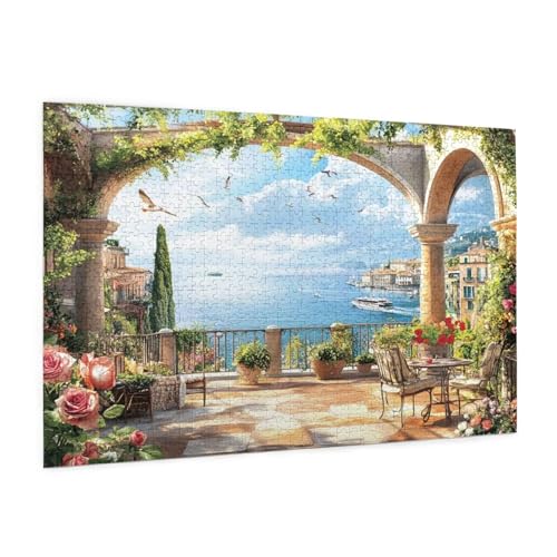 Ozean Puzzle 5000 Teile Erwachsene Puzzle Landschaft Design für Erwachsene und Beginner, HD Farbe HolzPuzzle mit Geschenkbox Verpackung for Zimmer Deko Wohnzimmer, Geschenke für Frauen 100x150cm -z938 von Guofuos