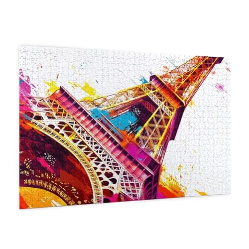 Paris Puzzle 3000 Teile Erwachsene Puzzle Landschaft Design für Erwachsene und Beginner, HD Farbe HolzPuzzle mit Geschenkbox Verpackung for Zimmer Deko Wohnzimmer, Geschenke für Frauen 80x120cm -z445 von Guofuos