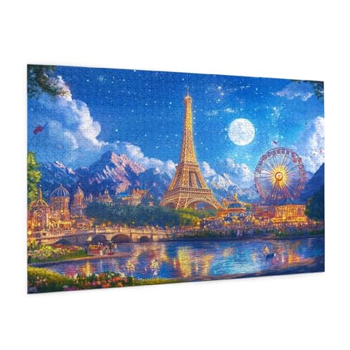 Paris Puzzle 6000 Teile Erwachsene Puzzle Stadt Design für Erwachsene und Beginner, HD Farbe HolzPuzzle mit Geschenkbox Verpackung for Zimmer Deko Wohnzimmer, Geschenke für Frauen 100x180cm -z444 von Guofuos