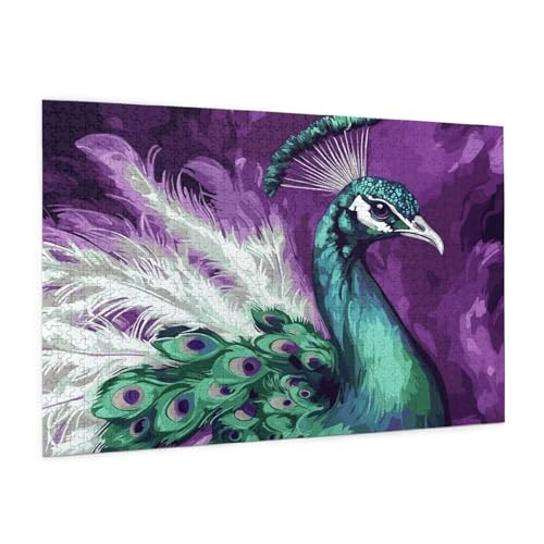Pfau Puzzle 1000 Teile Erwachsene Puzzle Abstrakt Design für Erwachsene und Beginner, HD Farbe HolzPuzzle mit Geschenkbox Verpackung for Zimmer Deko Wohnzimmer, Geschenke für Frauen 50x75cm -z1267 Pfau Puzzle 1000 Teile Erwachsene Puzzle Abstrakt Design für Erwachsene und Beginner, HD Farbe HolzPuzzle mit Geschenkbox Verpackung for Zimmer Deko Wohnzimmer, Geschenke für Frauen 50x75cm -z1267 von Guofuos