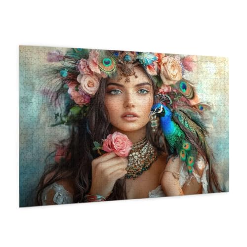 Pfau Puzzle 6000 Teile Erwachsene Puzzle Frau Design für Erwachsene und Beginner, HD Farbe HolzPuzzle mit Geschenkbox Verpackung for Zimmer Deko Wohnzimmer, Geschenke für Frauen 100x180cm -z1278 von Guofuos