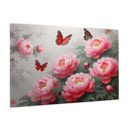 Pfingstrose Puzzle 6000 Teile Erwachsene Puzzle Schmetterling Design für Erwachsene Beginner,Farbe HolzPuzzle mit Geschenkbox Verpackung,Zimmer Deko Wohnzimmer,Geschenke für Frauen 100x180cm -z1374 Pfingstrose Puzzle 6000 Teile Erwachsene Puzzle Schmetterling Design für Erwachsene Beginner,Farbe HolzPuzzle mit Geschenkbox Verpackung,Zimmer Deko Wohnzimmer,Geschenke für Frauen 100x180cm -z1374 von Guofuos
