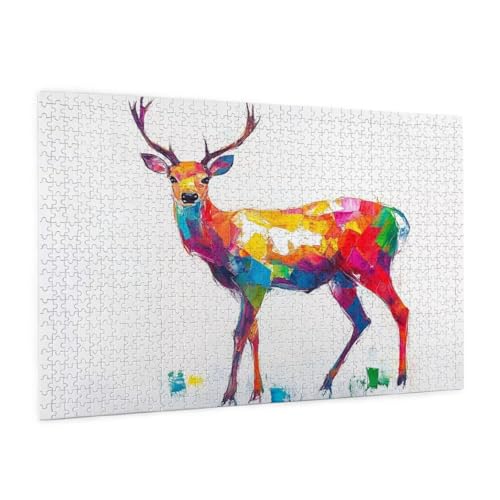 REH Puzzle 2000 Teile Erwachsene Puzzle Farbe Design für Erwachsene und Beginner, HD Farbe HolzPuzzle mit Geschenkbox Verpackung for Zimmer Deko Wohnzimmer, Geschenke für Frauen 70x100cm -z1297 von Guofuos