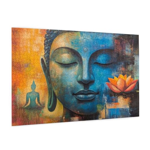 Religion Puzzle 1000 Teile Erwachsene Puzzle Abstrakt Design für Erwachsene und Beginner, HD Farbe HolzPuzzle mit Geschenkbox Verpackung for Zimmer Deko Wohnzimmer, Geschenke für Frauen 50x75cm -z1915 von Guofuos