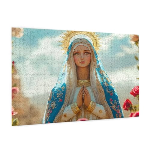 Religion Puzzle 3000 Teile Erwachsene Puzzle Frau Design für Erwachsene und Beginner, HD Farbe HolzPuzzle mit Geschenkbox Verpackung for Zimmer Deko Wohnzimmer, Geschenke für Frauen 80x120cm -z437 von Guofuos