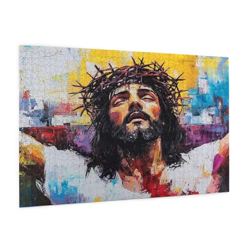 Religion Puzzle 3000 Teile Erwachsene Puzzle Mann Design für Erwachsene und Beginner, HD Farbe HolzPuzzle mit Geschenkbox Verpackung for Zimmer Deko Wohnzimmer, Geschenke für Frauen 80x120cm -z1925 von Guofuos
