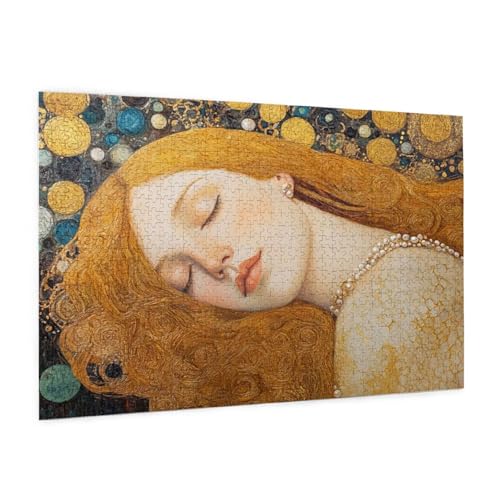 Retro Puzzle 1000 Teile Erwachsene Puzzle Frau Design für Erwachsene und Beginner, HD Farbe HolzPuzzle mit Geschenkbox Verpackung for Zimmer Deko Wohnzimmer, Geschenke für Frauen 50x75cm -z916 von Guofuos