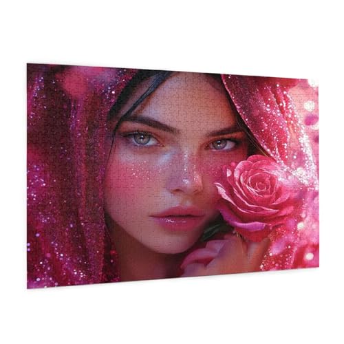 Rose Puzzle 4000 Teile Erwachsene Puzzle Frau Design für Erwachsene und Beginner, HD Farbe HolzPuzzle mit Geschenkbox Verpackung for Zimmer Deko Wohnzimmer, Geschenke für Frauen 87x140cm -z234 Rose Puzzle 4000 Teile Erwachsene Puzzle Frau Design für Erwachsene und Beginner, HD Farbe HolzPuzzle mit Geschenkbox Verpackung for Zimmer Deko Wohnzimmer, Geschenke für Frauen 87x140cm -z234 von Guofuos