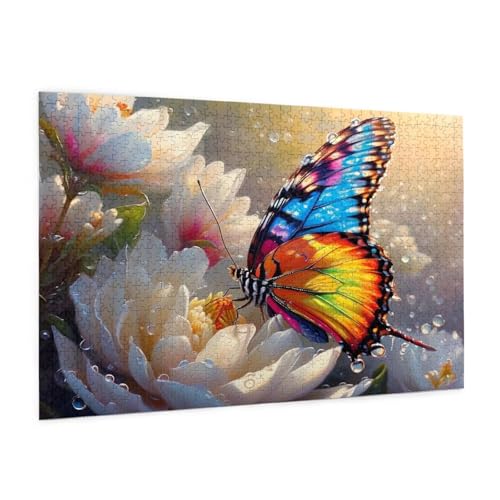 Schmetterling Puzzle 1500 Teile Erwachsene Puzzle Blume Design für Erwachsene und Beginner, HD Farbe HolzPuzzle mit Geschenkbox Verpackung, Zimmer Deko Wohnzimmer, Geschenke für Frauen 57x87cm -z1027 Schmetterling Puzzle 1500 Teile Erwachsene Puzzle Blume Design für Erwachsene und Beginner, HD Farbe HolzPuzzle mit Geschenkbox Verpackung, Zimmer Deko Wohnzimmer, Geschenke für Frauen 57x87cm -z1027 von Guofuos